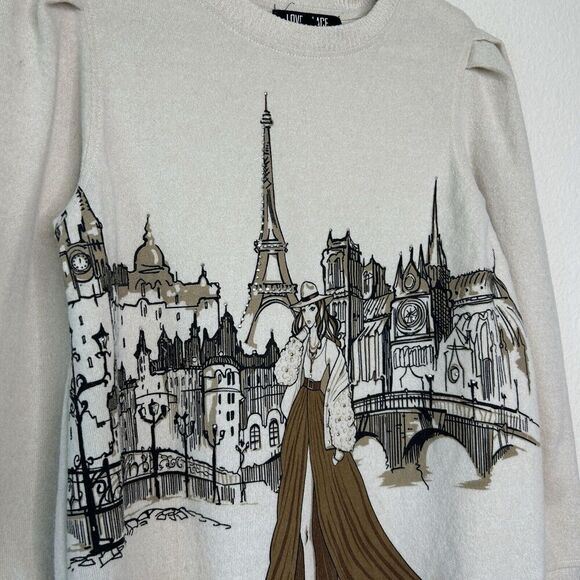 Love + Lace Studded Paris Girl Sweater M - Picture 2 of 11